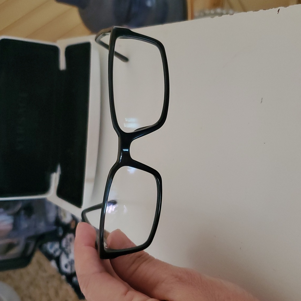 Versace Black Rectangular Eyeglasses - image 6